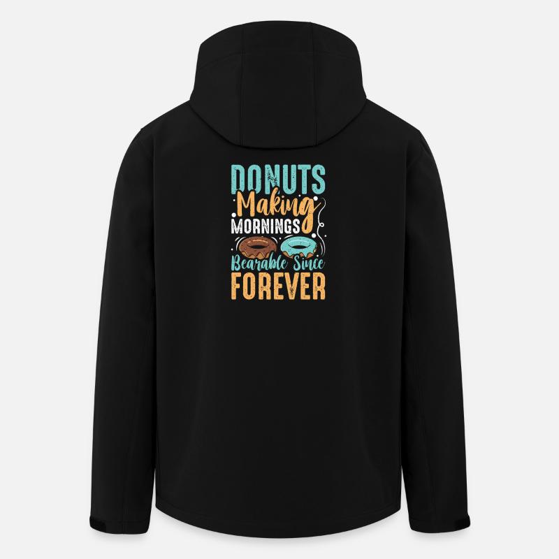 Restauration rapide en donuts - Veste softshell homme en polyester recyclé Stanley/Stella - noir
