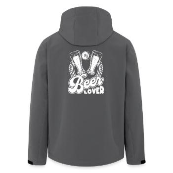 Don d’humour pour amateurs de bière - Veste softshell homme en polyester recyclé Stanley/Stella - noir - Dos - AI Model Male 185 light (185cm)