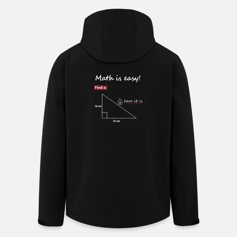 Find X Triangle Math Art - Men’s Recycled Softshell Jacket by Stanley/Stella - black