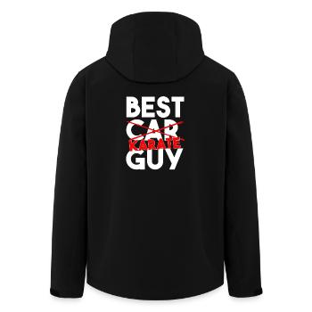 Karate Heartbeat Pulse Martial Arts Silhouette - Men’s Recycled Softshell Jacket by Stanley/Stella - black - Back - AI Model Male 185 light (185cm)