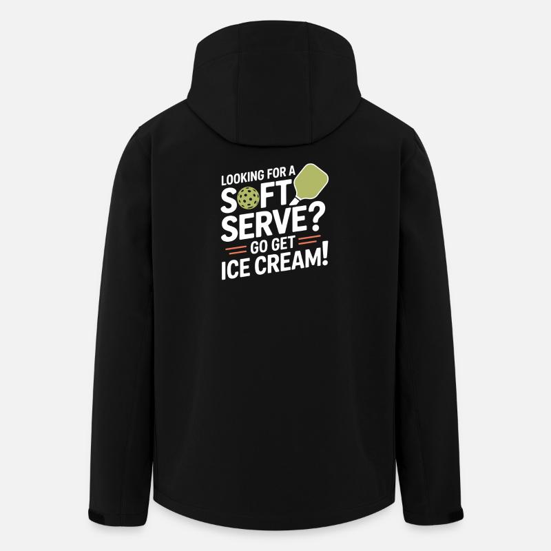 Giocatore di pickleball in cerca di un Dinking su Soft Serve - Giacca softshell uomo in poliestere riciclato di Stanley/Stella - nero