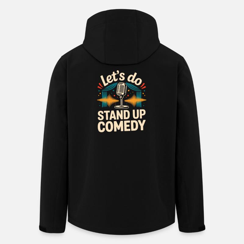 Let's Stand-up Comedy - Men’s Recycled Softshell Jacket by Stanley/Stella - black