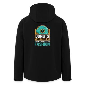 Restauration rapide en donuts - Veste softshell homme en polyester recyclé Stanley/Stella - noir - Dos - AI Model Male 185 light (185cm)