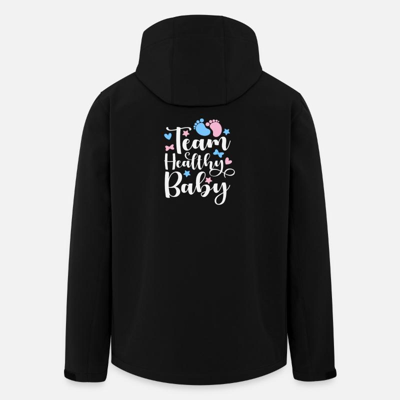 Team Gesundes Baby Junge Oder Mädchen - Recycelte Männer Softshell-Jacke von Stanley/Stella - Schwarz