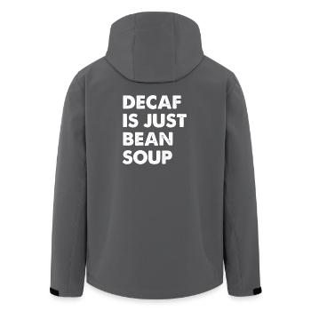 Le décaféiné, c’est juste de la soupe de haricots - Veste softshell homme en polyester recyclé Stanley/Stella - noir - Dos - AI Model Male 185 light (185cm)