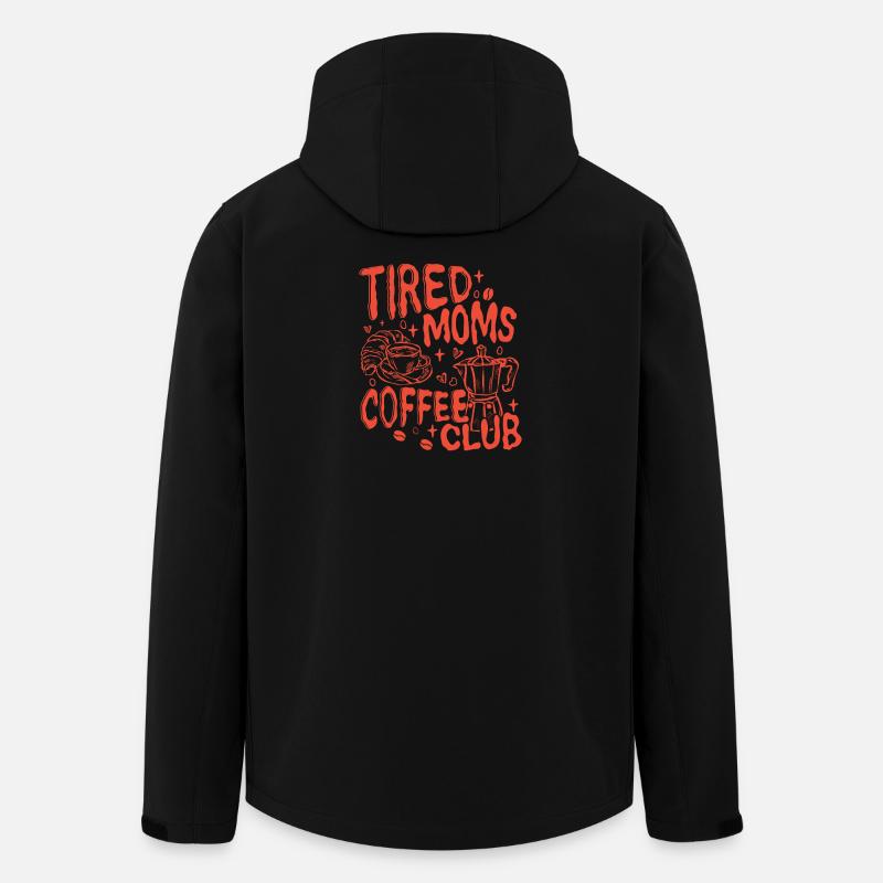 Tired_Moms_Coffee_Funny_Retro_Coffee_Lover_Grap - Recycelte Männer Softshell-Jacke von Stanley/Stella - Schwarz