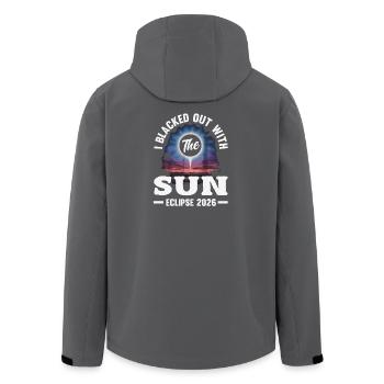 Solar eclipse 2026, August 12 - Men’s Recycled Softshell Jacket by Stanley/Stella - anthracite - Back - AI Model Male 185 light (185cm)