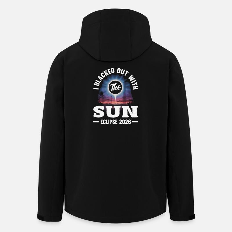 Éclipse solaire 2026, 12 août - Veste softshell homme en polyester recyclé Stanley/Stella - noir