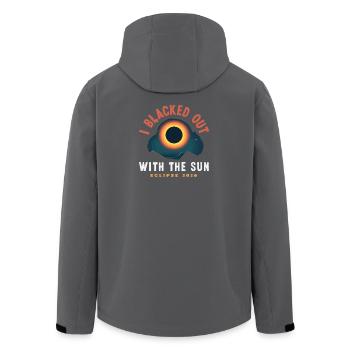 Solar eclipse 2026, August 12 - Men’s Recycled Softshell Jacket by Stanley/Stella - anthracite - Back - AI Model Male 185 light (185cm)