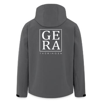 Gera - Thüringen - Recycelte Männer Softshell-Jacke von Stanley/Stella - Anthrazit - Hinten - AI Model Male 185 light (185cm)