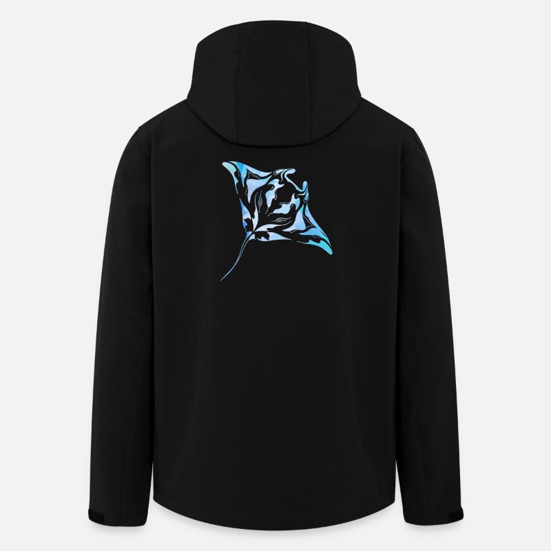 MantaRayBlue - Veste softshell homme en polyester recyclé Stanley/Stella - noir