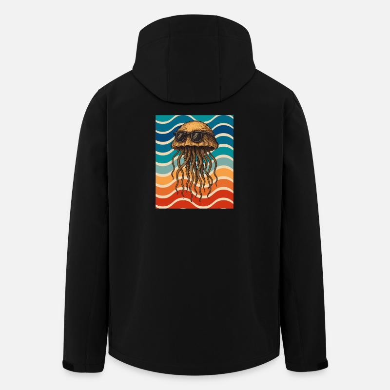 Plage des lunettes de soleil méduses - Veste softshell homme en polyester recyclé Stanley/Stella - noir