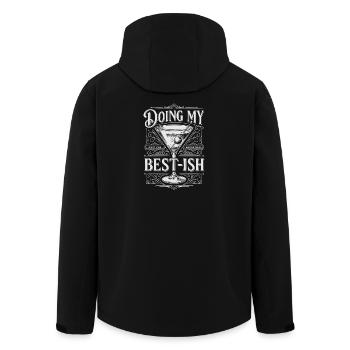 Doing My Best-ish Funny Martini Cocktail Drinker - Recycelte Männer Softshell-Jacke von Stanley/Stella - Schwarz - Hinten - AI Model Male 185 light (185cm)