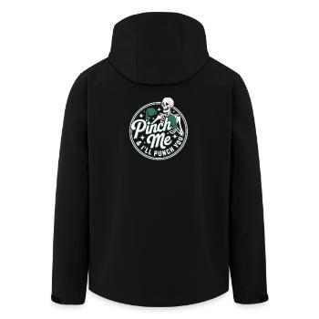 Pinch Me I'll Punch You Funny Skeleton St - Men’s Recycled Softshell Jacket by Stanley/Stella - black - Back - AI Model Male 185 light (185cm)