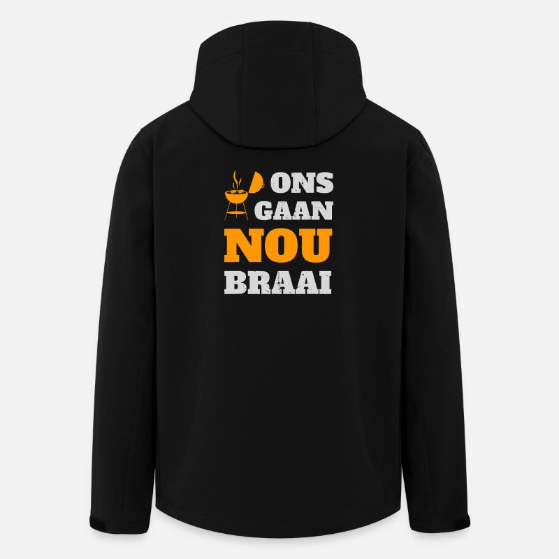 Ons Gaan Nou Braai Grill Tee - Men’s Recycled Softshell Jacket by Stanley/Stella - black