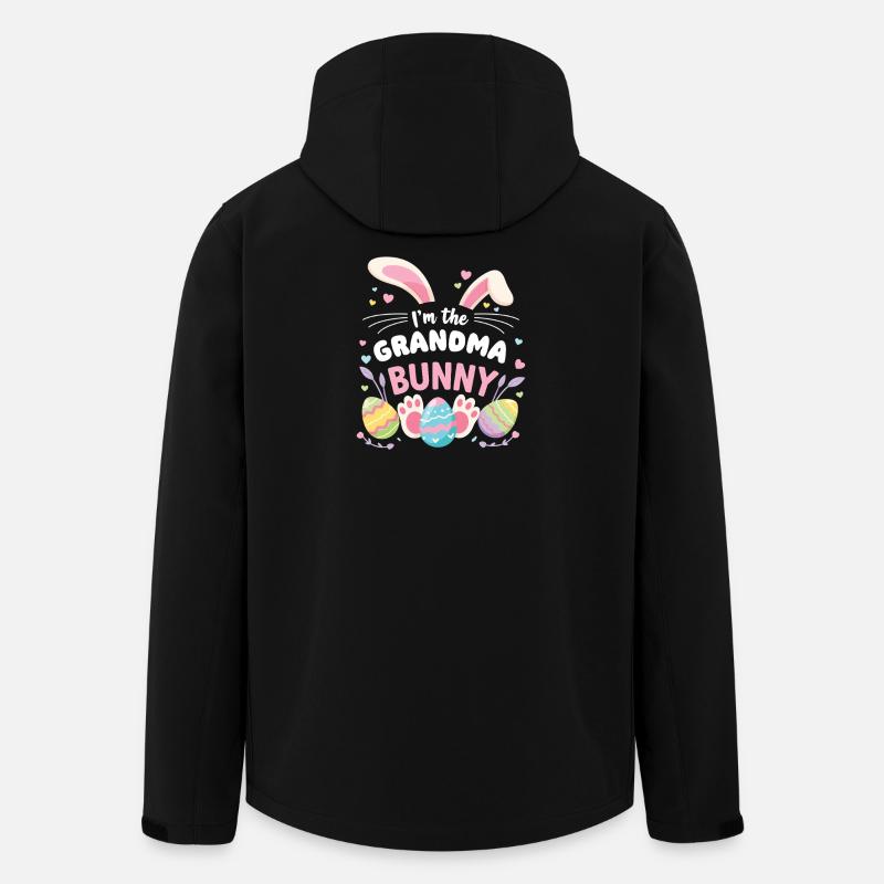 Jeg er Bedstemor Kanin Søde Påskefamilie Matchende - Stanley/Stella herre softshelljakke i genanvendt polyester - sort