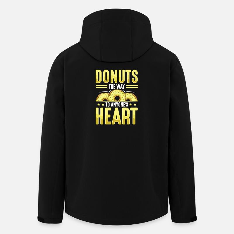 Restauration rapide en donuts - Veste softshell homme en polyester recyclé Stanley/Stella - noir