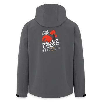 Le Coq Drôle du Murmureur de Poules - Veste softshell homme en polyester recyclé Stanley/Stella - charbon - Dos - AI Model Male 185 light (185cm)