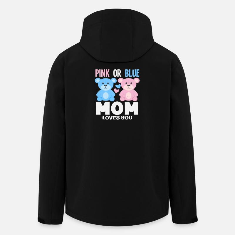 Maman rose ou bleue t’aime - Veste softshell homme en polyester recyclé Stanley/Stella - noir