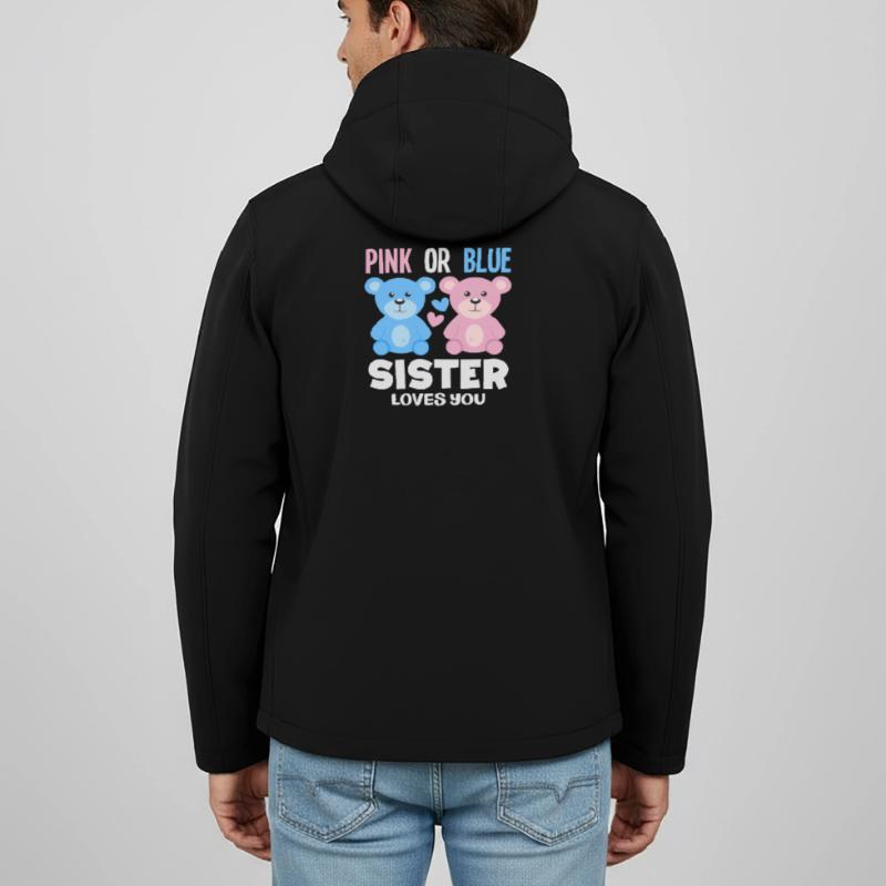 Pink Oder Blau Schwester Liebt Dich Recycelte Männer Softshell-Jacke von Stanley/Stella