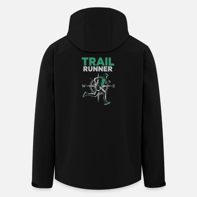 Trailrunning – ein Läufer in der Natur - Recycelte Männer Softshell-Jacke von Stanley/Stella - Schwarz