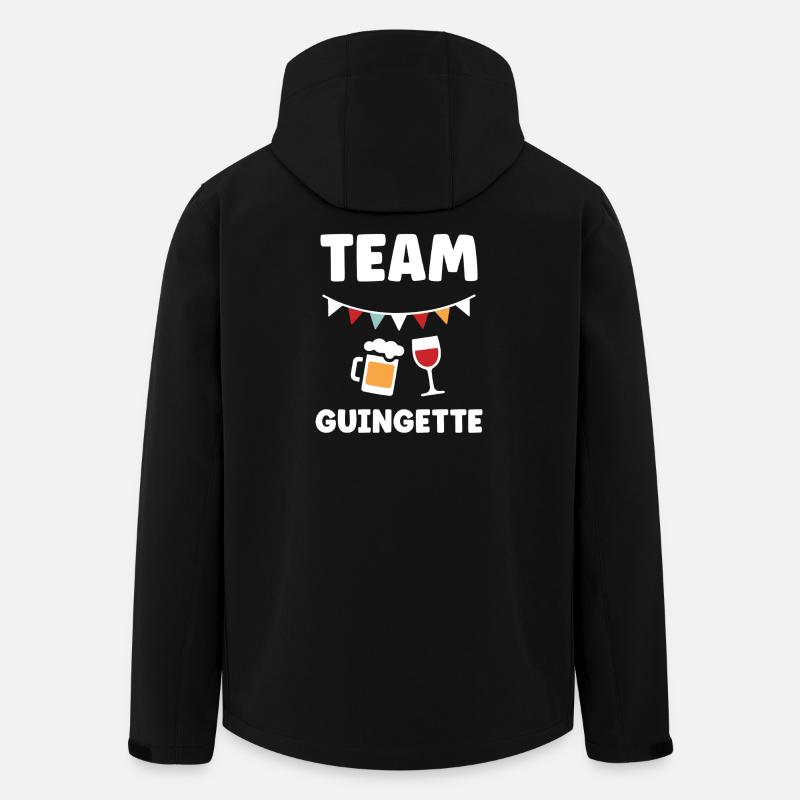 Festive Guinguette Team - Men’s Recycled Softshell Jacket by Stanley/Stella - black