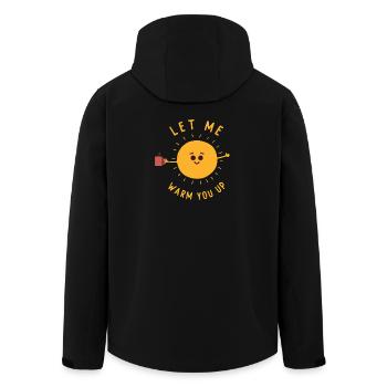 Cute Sun Cartoon-Kostüm Sonnenschein Lass mich dich wärmen - Recycelte Männer Softshell-Jacke von Stanley/Stella - Schwarz - Hinten - AI Model Male 185 light (185cm)