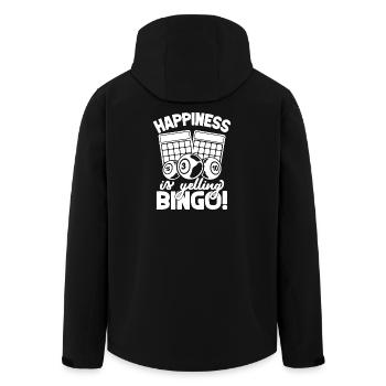 Bingo Player Happiness Is Yelling Bingo - Men’s Recycled Softshell Jacket by Stanley/Stella - black - Back - AI Model Male 185 light (185cm)
