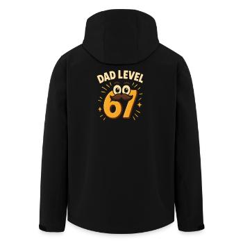 Dad Level 67 Six Seven Meme Father Dad Humor - Men’s Recycled Softshell Jacket by Stanley/Stella - black - Back - AI Model Male 185 light (185cm)