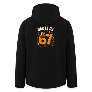 Dad Level 67 Six Seven Meme Father Dad Humor - Men’s Recycled Softshell Jacket by Stanley/Stella - black - Back - AI Model Male 185 light (185cm)
