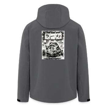 Ramen Nudeln Frosch Sumi-e Tuschezeichnung - Recycelte Männer Softshell-Jacke von Stanley/Stella - Schwarz - Hinten - AI Model Male 185 light (185cm)