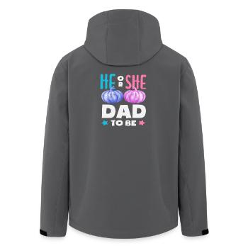 He Or She Daddy Pumpkin Gender Reveal - Men’s Recycled Softshell Jacket by Stanley/Stella - black - Back - AI Model Male 185 light (185cm)