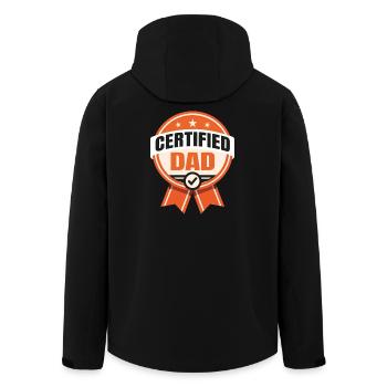 Certified Dad - Funny Father Design - Men’s Recycled Softshell Jacket by Stanley/Stella - black - Back - AI Model Male 185 light (185cm)