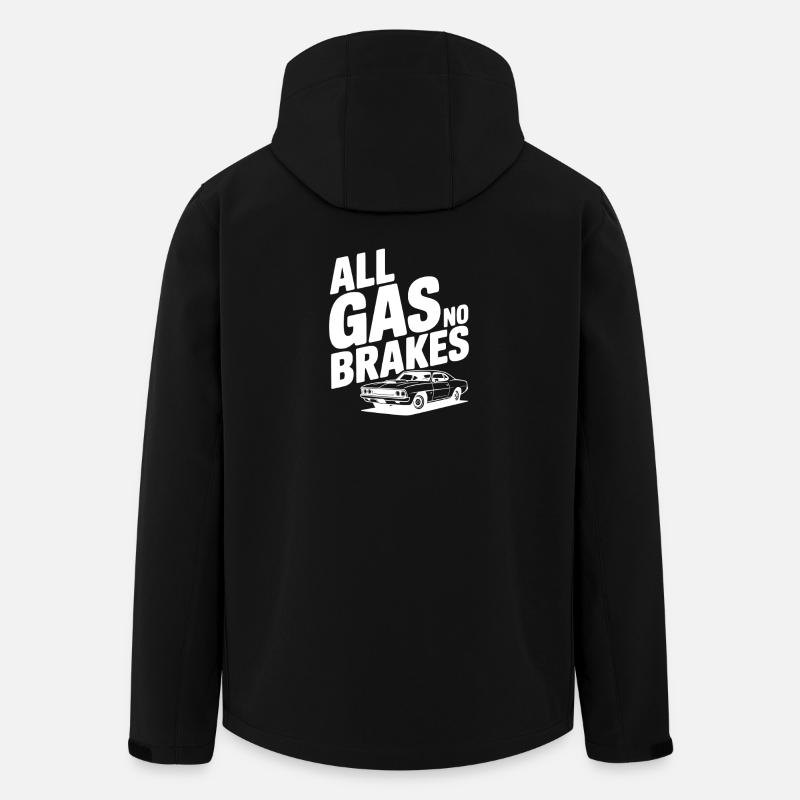All Gas No Brakes - Men’s Recycled Softshell Jacket by Stanley/Stella - black