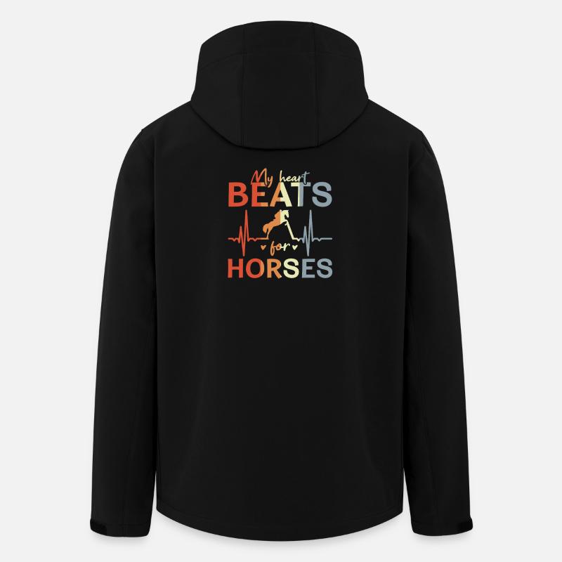 Ich liebe Reiten - Recycelte Männer Softshell-Jacke von Stanley/Stella - Schwarz