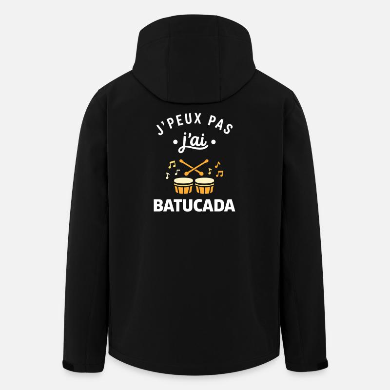 J'peux pas j'ai Batucada - Veste softshell homme en polyester recyclé Stanley/Stella - noir