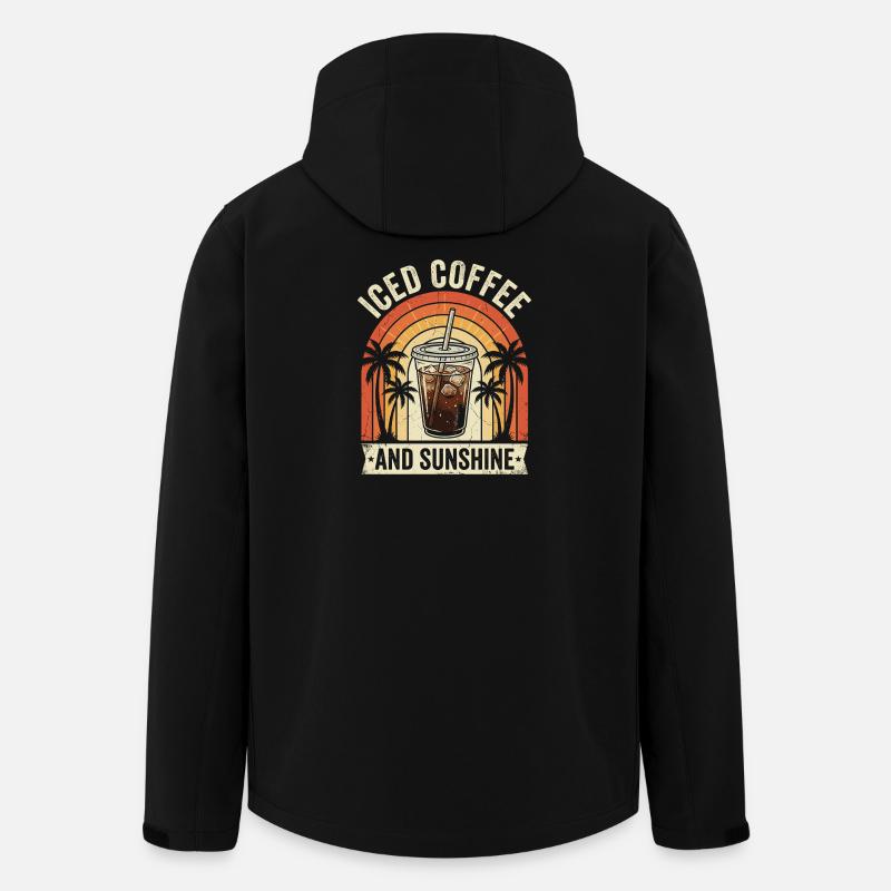 Café glacé et soleil - Veste softshell homme en polyester recyclé Stanley/Stella - noir