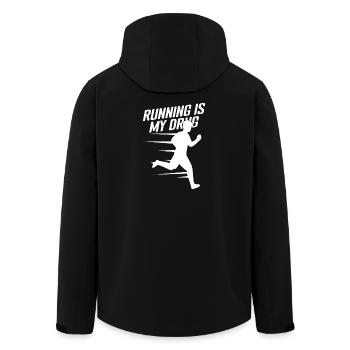 Marathon Runner Is My Drug Running Gift - Men’s Recycled Softshell Jacket by Stanley/Stella - black - Back - AI Model Male 185 light (185cm)