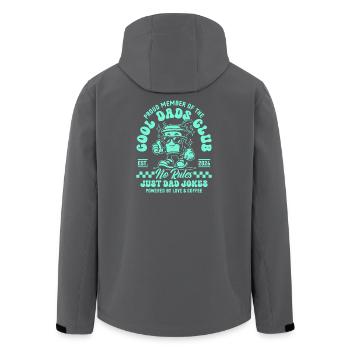 Club des Pères Cool - Cadeau Papa 2026 - Veste softshell homme en polyester recyclé Stanley/Stella - noir - Dos - AI Model Male 185 light (185cm)