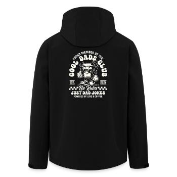 Club des Pères Cool - Cadeau Papa 2026 - Veste softshell homme en polyester recyclé Stanley/Stella - noir - Dos - AI Model Male 185 light (185cm)