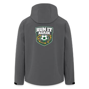 Entraîneur de football pour les sports jeunesse - Veste softshell homme en polyester recyclé Stanley/Stella - charbon - Dos - AI Model Male 185 light (185cm)