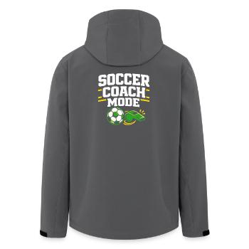 Entraîneur de football pour les sports jeunesse - Veste softshell homme en polyester recyclé Stanley/Stella - charbon - Dos - AI Model Male 185 light (185cm)