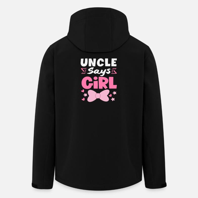 Onkel Sagt Mädchen Gender Reveal - Recycelte Männer Softshell-Jacke von Stanley/Stella - Schwarz