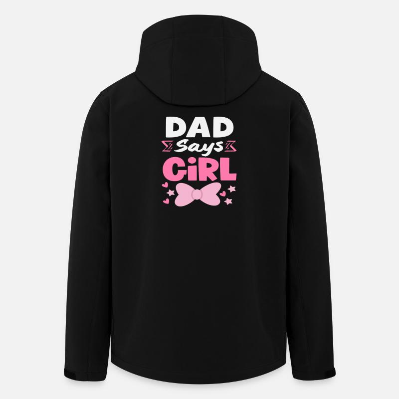 Papa Sagt Mädchen Gender Reveal - Recycelte Männer Softshell-Jacke von Stanley/Stella - Schwarz