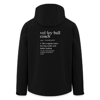 Volleyball Coach Funny Dictionary Definition Art - Men’s Recycled Softshell Jacket by Stanley/Stella - black - Back - AI Model Male 185 light (185cm)