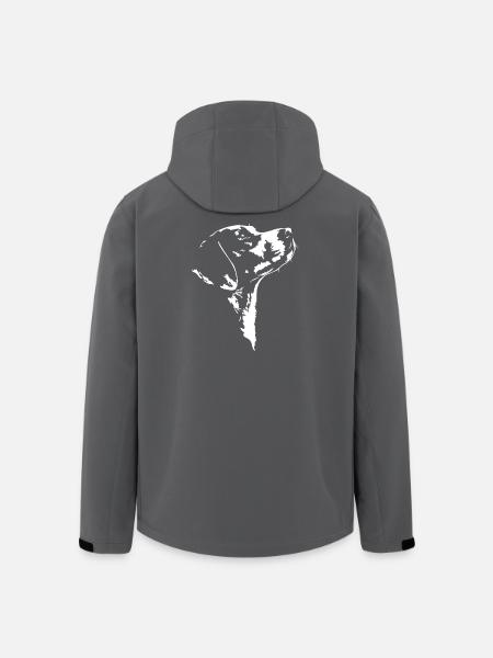 Harrier Silhouette Dog Dog Wilsigns - Stanley/Stella herre softshelljakke i genanvendt polyester - sort