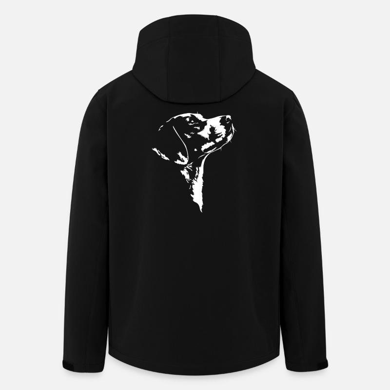 Harrier Silhouette Dog Dog Wilsigns - Men’s Recycled Softshell Jacket by Stanley/Stella - black