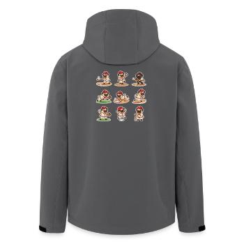 Suesser Mops Baseball Spieler Lustiger Hund Sport - Recycelte Männer Softshell-Jacke von Stanley/Stella - Schwarz - Hinten - AI Model Male 185 light (185cm)