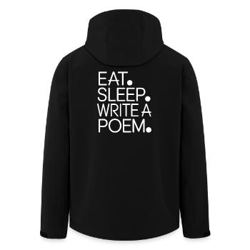 Mange, dors, écris un poème - Veste softshell homme en polyester recyclé Stanley/Stella - noir - Dos - AI Model Male 185 light (185cm)