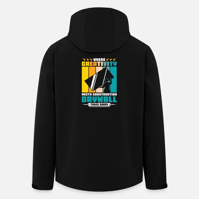 Drywall Drywall Builder Drywall Fitter - Men’s Recycled Softshell Jacket by Stanley/Stella - black